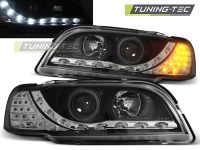 P�edn� sv�tla Volvo S40, V40, 1996-2000, LED Daylight, �ern� black + LED blinkr