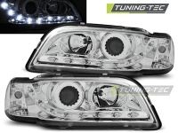 Přední světla Volvo S40, V40, 1996-2000, LED Daylight, chrom 1 Přední světla Volvo S40, V40, 1996-2000, LED Daylight, chrom 1